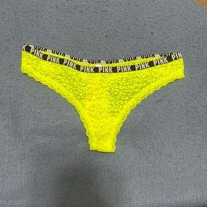 New pink Victoria’s Secret lace thong large